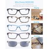 MODFANS 5-Pack Reading Glasses 3.5 Mens/Womens,Readers Comfort Spring Hinges,Sun Reader