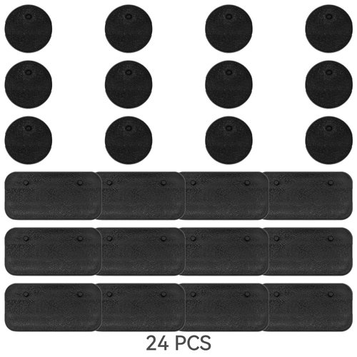 TITAWU 24Pcs Action Figure Display Stand, Toy Support Holder Display Stand Base with Peg, Compatible with 6 inch Mavel Legends Series/Gi Jeo Classified Series/D C/Mo tu Figures, Black Mix