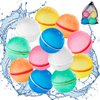 SOPPYCID Reusable Water Balloons Magnetic: Water Balloons for Kids Adult - Summer Outdoor Pool Beach Toys - 12 Pack Soft Water Bombs - Quick Fill Self Sealing Water Balls