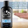 Rocky Mountain Barber Company Men's Daily Face Wash - With Jojoba Oil, Argan Oil, Chamomile Floral Water and Aloe Vera – Unscented - 8 oz