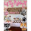 Dog Birthday Decorations, Lets Pawty Birthday Decorations Girl, Dog Birthday party Supplies Include Puppy Dog Happy Birthday Banner, Dog Balloons, Paw Print Balloons, Cake Toppers
