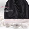 Hat Hut 100% Mulberry Silk Lined Sleep Cap Pure Silk Bonnet for Curly Hair Wrap Bonnet for Sleeping Silk Lined Slouchy Beanie (Pink)