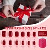 10Packs Press on Nails Short Square, Jofay Fashion Solid Color Fake Nails with Glue, Reusable Acrylic False Nails with Design…