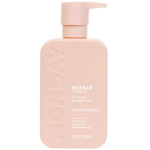 MONDAY HAIRCARE Repair Conditioner 12 oz. (354 ML) for Dry to Damaged Hair, Made with Keratin, Coconut Oil, Shea Butter and Vitamin E