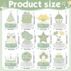Sabary 12 Pcs Sage Green Gold Happy Birthday Decoration Gold Honeycomb Centerpieces Party Supplies Balloon Crown Paper Centerpiece Table Decorations Royal Table Centerpieces for Men Women Party