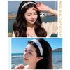 JELIEE 7 Pack Different Designs Headbands Fashion Headbands for Women Non Slip Flower Headband Cute Pearl Headbands for Girls Twisted Headband Blue White Solid Headbands Set