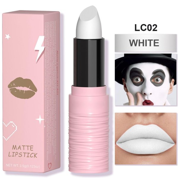 White Face Body Paint Stick, Eye Black Stick Softball Baseball, Cream Black Face Body Paint Stick for Football Lacrosse Skeleton Sugared Skulls Clown Makeup for Halloween Cosplay Costume Party