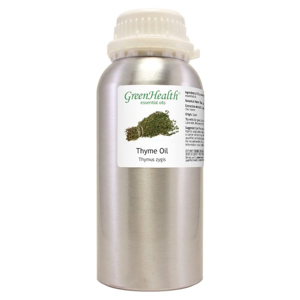 16 fl oz - Thyme Essential Oil - 100% Essential Oil - Aluminum Bottle - GreenHealth