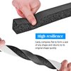Foam Strips with Adhesive, 1 Inch Wide X 1 Inch Thick, Neoprene Weather Stripping High Density Closed Cell Foam Tape Seal for Doors and Windows Insulation, Total 13 Feet Long(6.5ft x 2 Rolls)