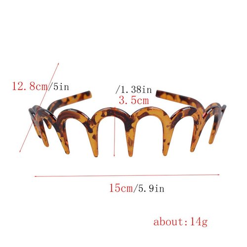 Fodattm Set of 3 Plastic Zig Zag Shark Tooth Hairband Headband Hair Comb High-grade Headwear Hair Hoop Hair Accessories for Women