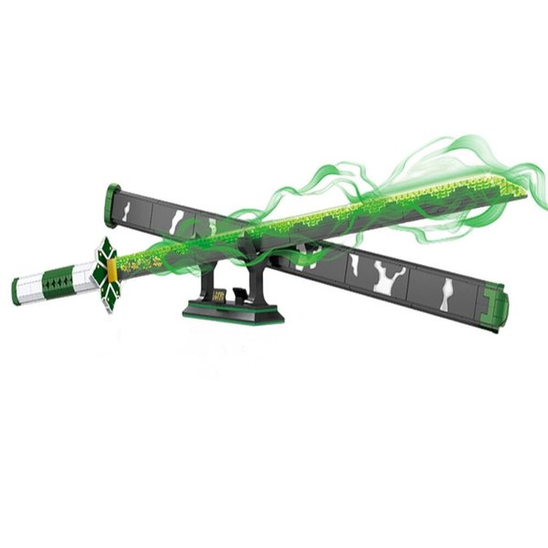 Demon Slayer Swords sanemi Sword Compatible with Lego, Demon Slayer Sword Building Block Set with Scabbard and Stand, 710pcs Anime Swords Building Set, Suitable for Adults and Children 6+ Gift Set.