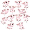 Pink Cow Cupcake Toppers Decorations 24pcs Cow Birthday Cupcake Toppers Decorations Cow Theme Birthday Party Decorations for Girls Farm Animal Theme Birthday Party Baby Shower Supplies