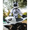 Panda Motorcycle Helmet Cover Sleeve, Funny Animal Full Face for Adults by Carbon Moto Gear D.I.L.L.I.G.A.F. Line
