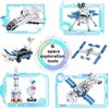 WULOBOOI 6 in 1 Space Transforming Mech Building Block Sets, STEM Robot Warrios Space Station Exploration Shuttle Rockets Building Kit, Cool Christmas Birthday Gifts for Adults Kids 10+ (527 PCS)