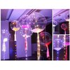 LED Bobo balloons10 PACKS,20 Inches with String Lights Helium Style Glow Bubble Balloons for Christmas Wedding Birthday Valentines Day Halloween Party Decorations (Pink)