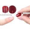 Chrome Press on Nails Almond Medium Length Pearl White Fake Nails Glossy Full Cover Nails Classic Stick on Nails Acrylic Nails for Women and Girls 24 Pcs