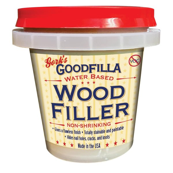 Water-Based Wood & Grain Filler - White Oak - 8 oz By Goodfilla | Replace Every Filler & Putty | Repairs, Finishes & Patches | Paintable, Stainable, Sandable & Quick Drying