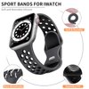 Lerobo Compatible with Apple Watch Band 44mm 45mm 42mm 49mm Women Men,Soft Silicone Breathable Replacement Sport Bands Compatible for Apple Watch Ultra 2 Band SE iWatch Series 9 8 7 6 5 4 3 2 1 Black