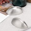 Probrico (10 Pack Satin Nickel Drawer Handles Cabinet Cup Pulls 3 Inch Hole Center Kitchen Cabinet Hardware Bin Cup Cabinet Handles Modern Dresser Closet Handles Knobs
