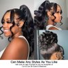 IWISH 220% Density Full 13x6 Body Wave Lace Frontal Wigs Human Hair Virgin Body Wave 24Inch 13x6 HD Transparent Lace Front Wigs 12A Brazilian Human Hair Pre Plucked With Baby Hair