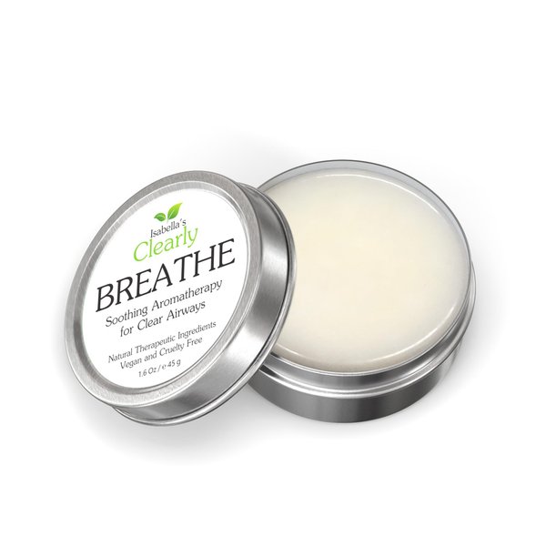 BREATHE Easy, Natural Aromatherapy Essential Oil Blend for Sinus and Nasal Congestion Relief, Seasonal Allergie, Chest Rub | For Adults, Kids, Toddlers, Babies with Peppermint + Eucalyptus | USA Made