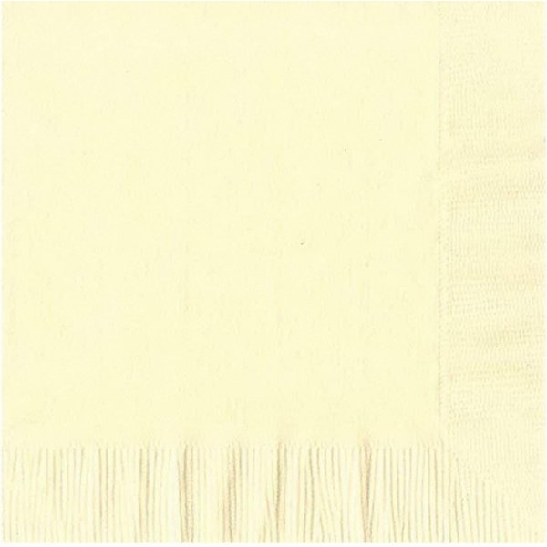 50 Plain Solid Colors Luncheon Dinner Napkins Paper - Ivory