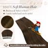 Ugeat Tape in Straight Hair Extensions 24 Inch Real Human Hair Extensions Tape in 50G/20PCS Remy Human Hair Tape in Extensions #4 Dark Brown Hair Extensions Tape in Human Hair