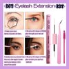 60D+80D DIY Lash Extension Kit 280Pcs Fluffy Eyelash Extension 9-16mm Mix D Curl Individual Lashes Cluster Kit with Lash Bond and Seal and Tweezers Wispy Natural Lash Extensions Kit by SZYZKJ