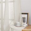NICETOWN Semi Sheer Linen Curtains for Bedroom 84 inches Long, Grommet Privacy Vertical Window Curtains & Drapes with Light Through for Living Room, Natural, W52 x L84, 2 Pieces