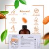 HBNO Organic Almond Oil - 16 OZ (475 ml) Value Size - Natural Almond Oil, Cold Pressed - Perfect Carrier Oil for Massage, Aromatherapy, DIY, Soap Making, Face, Body, Lips, Hair, Nails