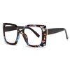 bullabulling Retro Square Blue Light Blocking Reading Glasses For Women Men Oversized Anti Anti Glare UV Eyewear… (floral/black, 2.0)