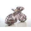 Generic Gray and white marbled arc hair claw clip