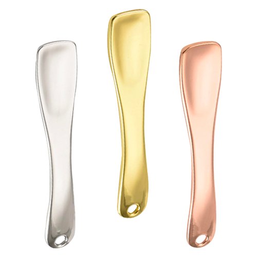 LUTQ Metal Makeup Spatula Tool - Spatula for Skincare, Cosmetic Scoop for Creams, Lotions, Masks - Makeup Spatula in Rose Gold, Silver and Gold Colors