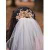 SWEETV Bridal Wedding Hair Comb Handmade Wedding Hair Accessories for Brides Wedding Hair Piece Headpiece for Brides Bridesmaid