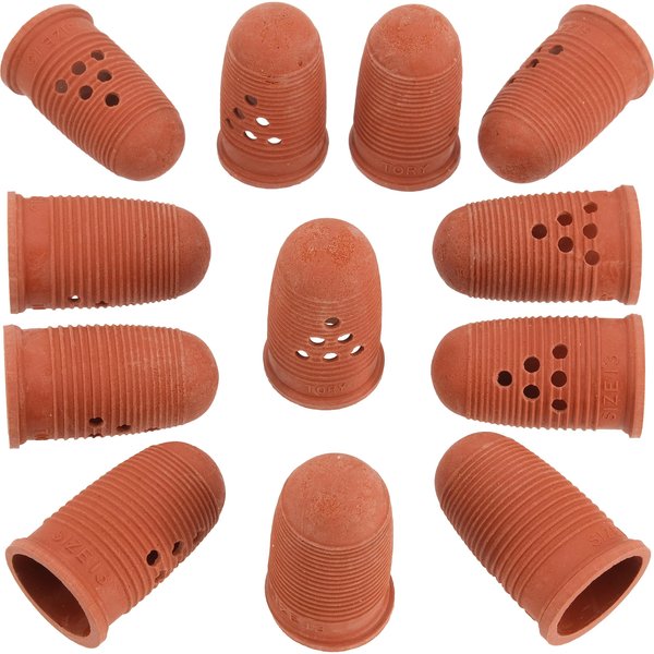 Tory Fingertips Natural Rubber(mfg. USA) (1 Dozen-Size 13)