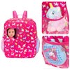 K.T.Fancy 7 PCS 18 inch Dolls Bag Carrier Set and Accessories Including 18 Inch Doll Clothes, Shoes, Sunglasses, Doll Backpack and Toy Unicorn (NO Doll)