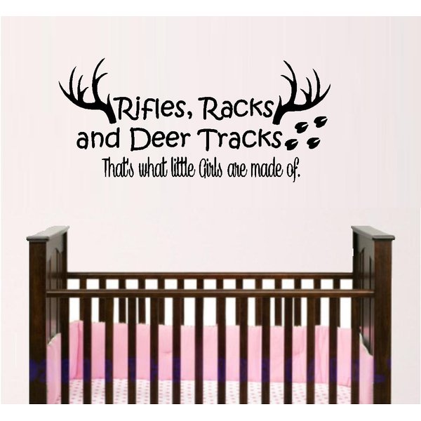 BestPricedDecals Rifles Racks, and Deer Tracks, That's What Little Girls are Made of #11 ~ Wall Decal 13" X 26"