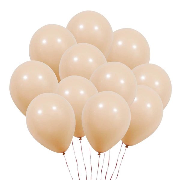 K KUMEED 100 Pcs Champagne Balloons Latex Balloons for Wedding Bridal Baby Shower Birthday Party Decorations
