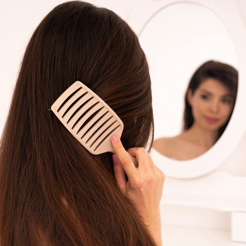 Andwing Paddle Brush by Shani Wigs All Hairstyle Wet Paddle Hairbrush with Soft Bristles Black