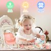 deAO Baby Doll Stroller Set,Kids Play Stroller Toys,9 inch Soft Baby Dolls Toys with Trolleys,Bottle,Pretend Play Toys Gifts for Age 3 4 5 6 Girls