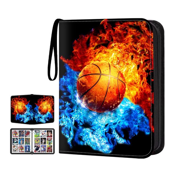 TsuiWah Basketball Card Binder with Sleeves, 9-Pocket Trading Card Holder Card Collectors Album Hold Up to 900 Cards, Card Folder for Basketball Baseball Sport Trading Cards,TCG,MTG,PTG Games