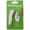 Kikkerland Hand and Foot Nail Clippers Set, Silver