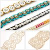 WILLBOND 10 Pieces Rhinestone Beaded Headbands Elastic Elegant Lace Handmade Headwraps Wide Hair Bands Vintage Crystal Jewelry Hairbands for Girls Women Hair Accessories