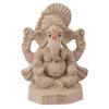 SATVIK 6 Inch Jaswand Eco-Friendly Ganesh Idol | Shadu Matti Clay | Biodegradable Ganpati for Ganesh Chaturthi