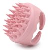 Scalp Massager Shampoo Brush Hair Scrubber Scalp Brush Silicone Scalp Exfoliator Hair Wash Tool for All Hair Types of Women, Men, Kids, Pets - Pink