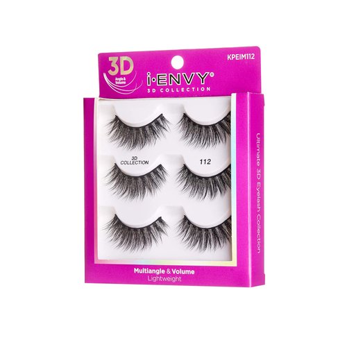 iEnvy False Eyelashes 3 Pairs Fluffy and Natural Multiangle and Volume Faux Mink Lashes (12)
