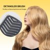 Detangling Brush, Dry and Wet Vented Detangler Hair Brush for Women and Men, Professional Paddle Curved Styling Hairbrush for Straight/Curly/Thick/Long/Wavy/Damaged Hair,Black…