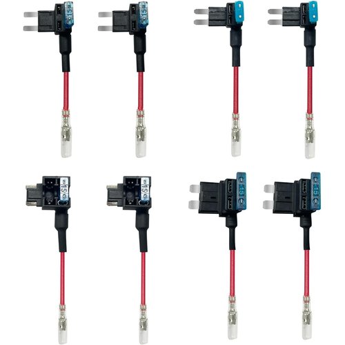 REDTIGER Dash Cam Multi-Size Hardwire Kit with Dual Indicator Light, USB C Power Port, Includes 4 Types of Fuses Adapters,24H Parking Monitoring with Low Voltage Protection