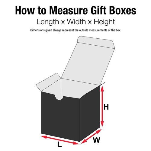 Aviditi Gift Boxes, 4" x 4" x 4", Glossy Black (Pack of 100) Easy Assemble Boxes, Good for Holidays, Birthdays, and Special Occasions