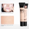 FOCALLURE Big Cover Liquid Concealer,Full Coverage & Oil-control Face Cream Concealer,High Adherence Concealer without Clumping and Cracking,Long Lasting Facial Concealer Makeup,BEIGE